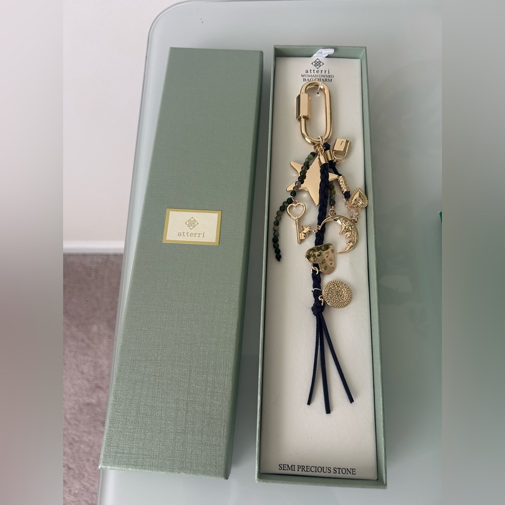 Viral Atterri Moon Gold Crystal Charms Bag Charm Keychain